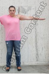 Whole Body Woman T poses White Casual Average